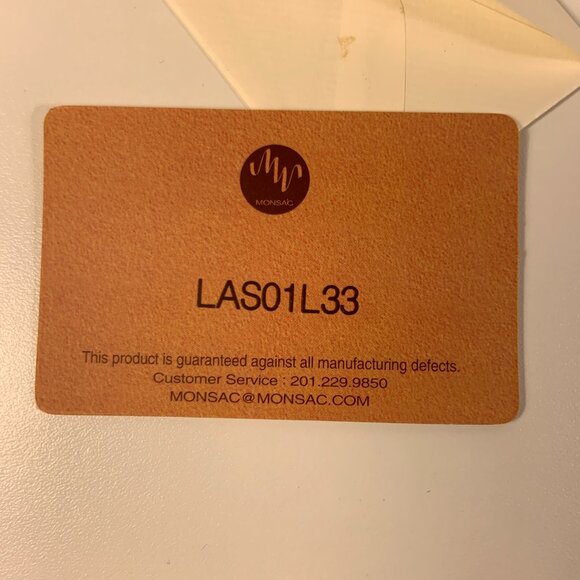 Vintage Monsac Leather Card Holder Wallet SLG Red Scarlet Small Leather Good - Picture 7 of 9